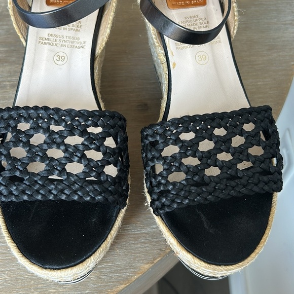Kanna Black Braided Espadrille Platform Sandals Size 39 - Picture 12 of 12